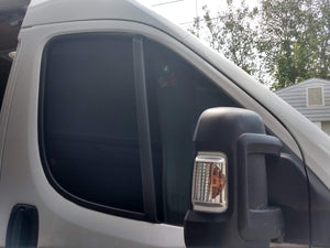 Stelletek Driver and Passenger Side Door Window Covers for High-Top RAM ProMaster Vans — Sold in Pairs