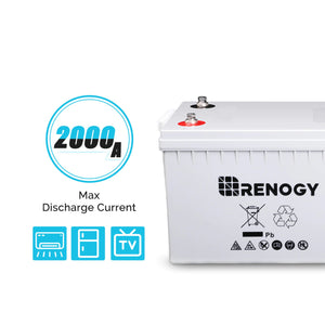 Renogy 12V 200Ah Deep Cycle, High Performance AGM Battery