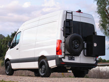 Load image into Gallery viewer, Aluminess Rear Door Ladder and Tire Rack Combo for Mercedes Sprinter Vans — 2019 and newer — Lead time 4 to 6 weeks