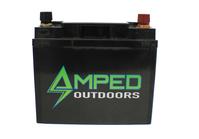 Amped Outdoors 12V 80AH Lithium-iron (LiFePO4) High Performance Battery — in stock