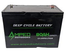 Load image into Gallery viewer, Amped Outdoors 12V 80AH Lithium-iron (LiFePO4) High Performance Battery — in stock