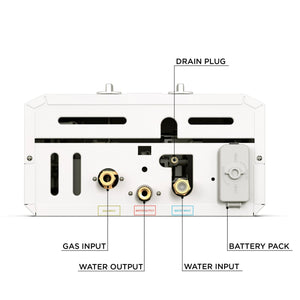 Eccotemp L10 Tankless Portable Propane Outdoor Water Heater w/ EccoFlo Diaphragm 12V Pump, Strainer & Shower Set