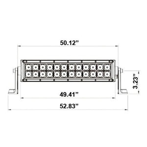 Heise Dual Row Blackout LED Light Bar - 50"