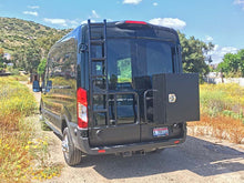 Load image into Gallery viewer, Aluminess Rear Door Ladder and Tire Rack Combo for Ford Transit Vans — 2015 and newer — Lead time estimated 4 to 6 weeks