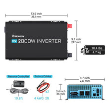 Load image into Gallery viewer, Renogy 2000W 12V Pure Sine Wave Inverter (New Edition) - Expected Availability Mid- to Late July