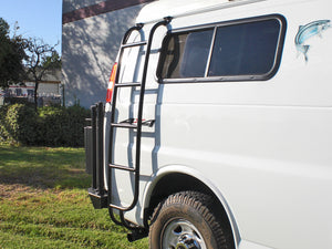 Aluminess Ladder for Chevy Express and GMC Savana Vans — 2003 and Newer — most ship within 2 weeks