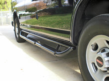 Load image into Gallery viewer, Aluminess Nerf Bars with Tread Plate Step for Chevy Express and GMC Savana Vans (sold in pairs) — 2003 and Newer — Lead time ~4 to 6 weeks