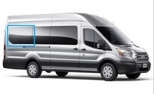 Load image into Gallery viewer, Stelletek Rear Passenger Window Covers for Extended Length Mid- and High-Top Ford Transit Vans — Sold in Pairs