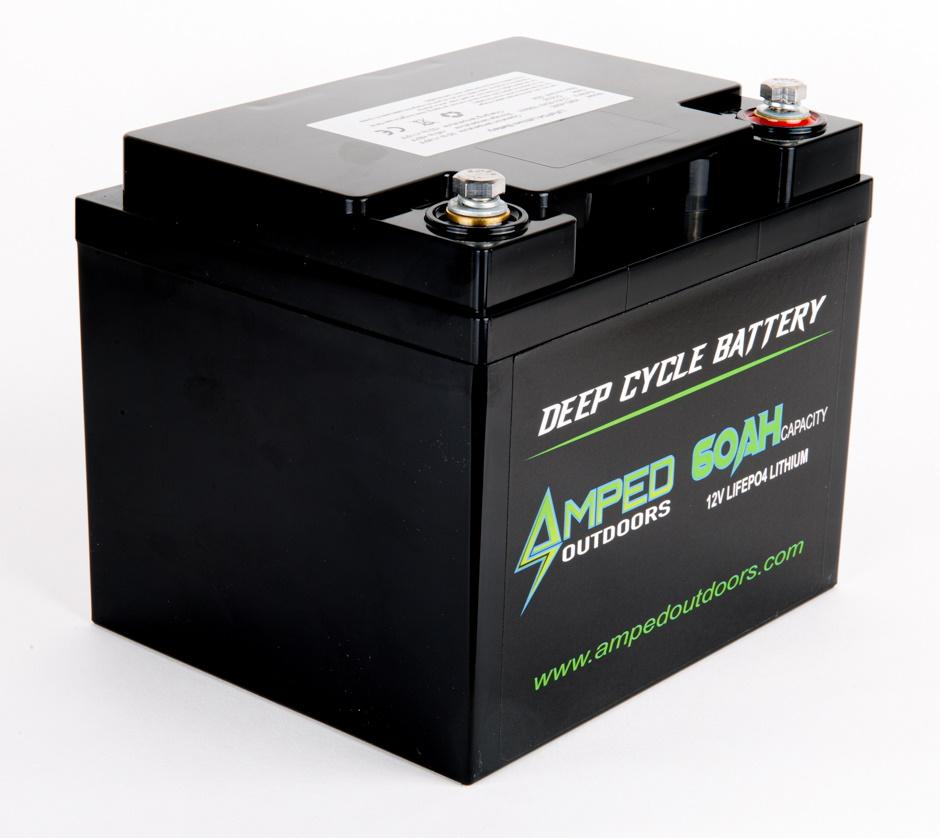 Amped Outdoors 12V 60AH Lithium-iron (LiFePO4) High Performance